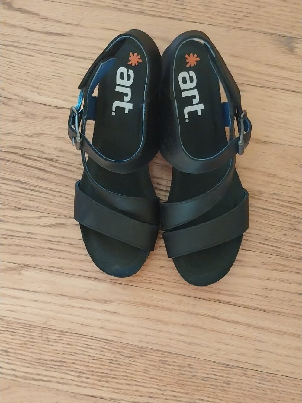 Block Heel Black Sandals The Art Company